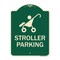 Signmission Reserved Stroller Parking W/ Graphic Heavy-Gauge Aluminum Sign, 24" x 18", G-1824-22985 A-DES-G-1824-22985 - alternate 1